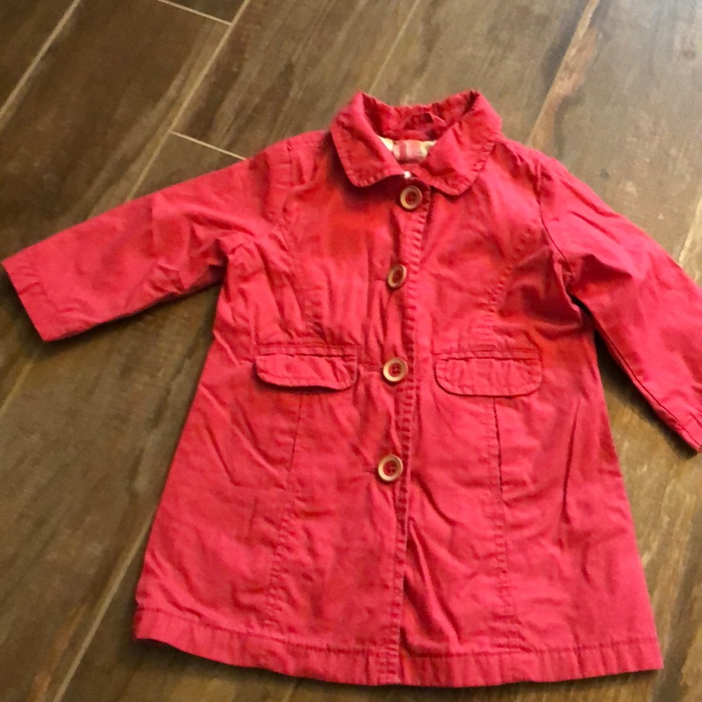 Gap pink jacket with plaid inside